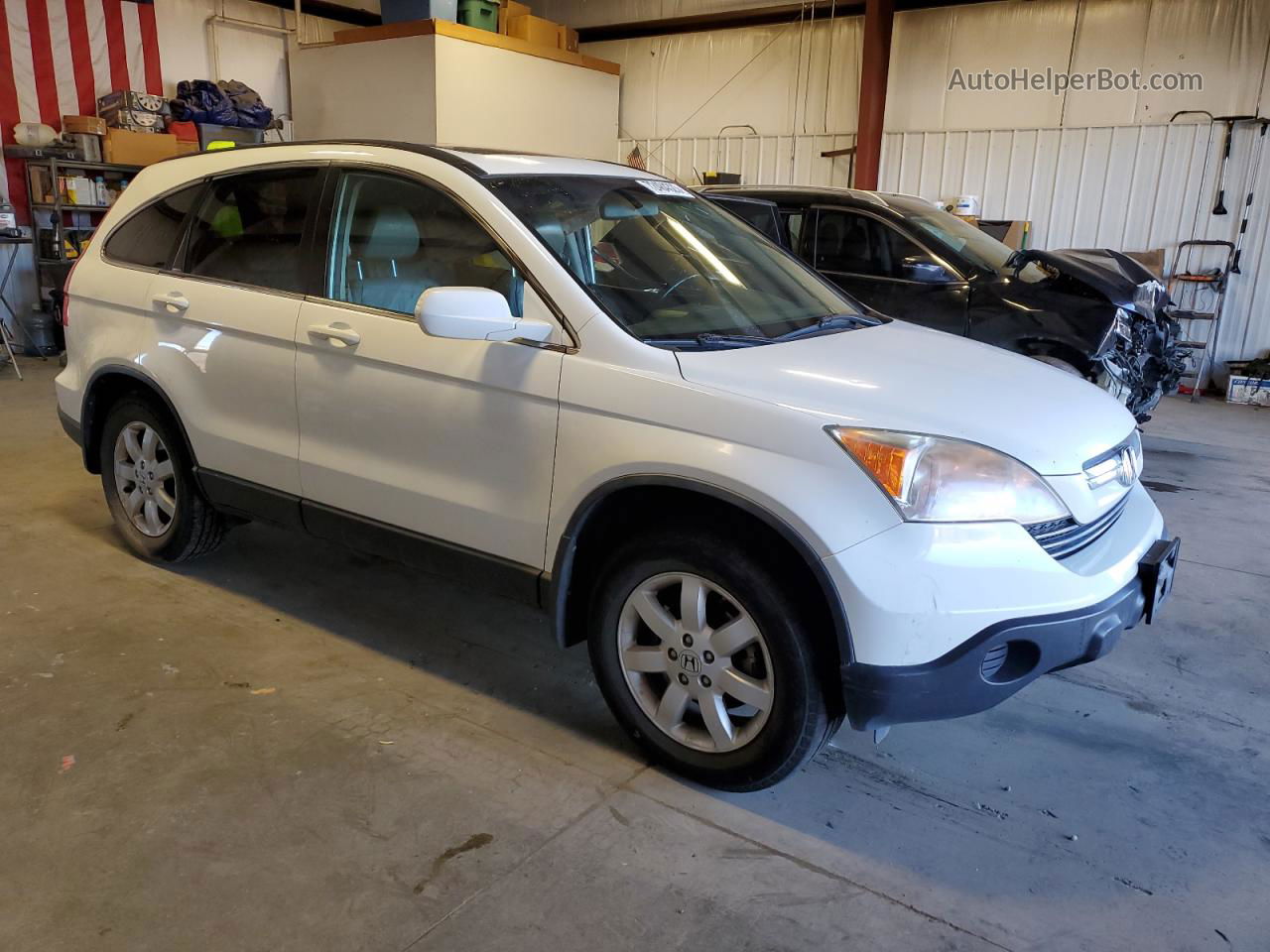 2009 Honda Cr-v Exl White vin: JHLRE48779C013568