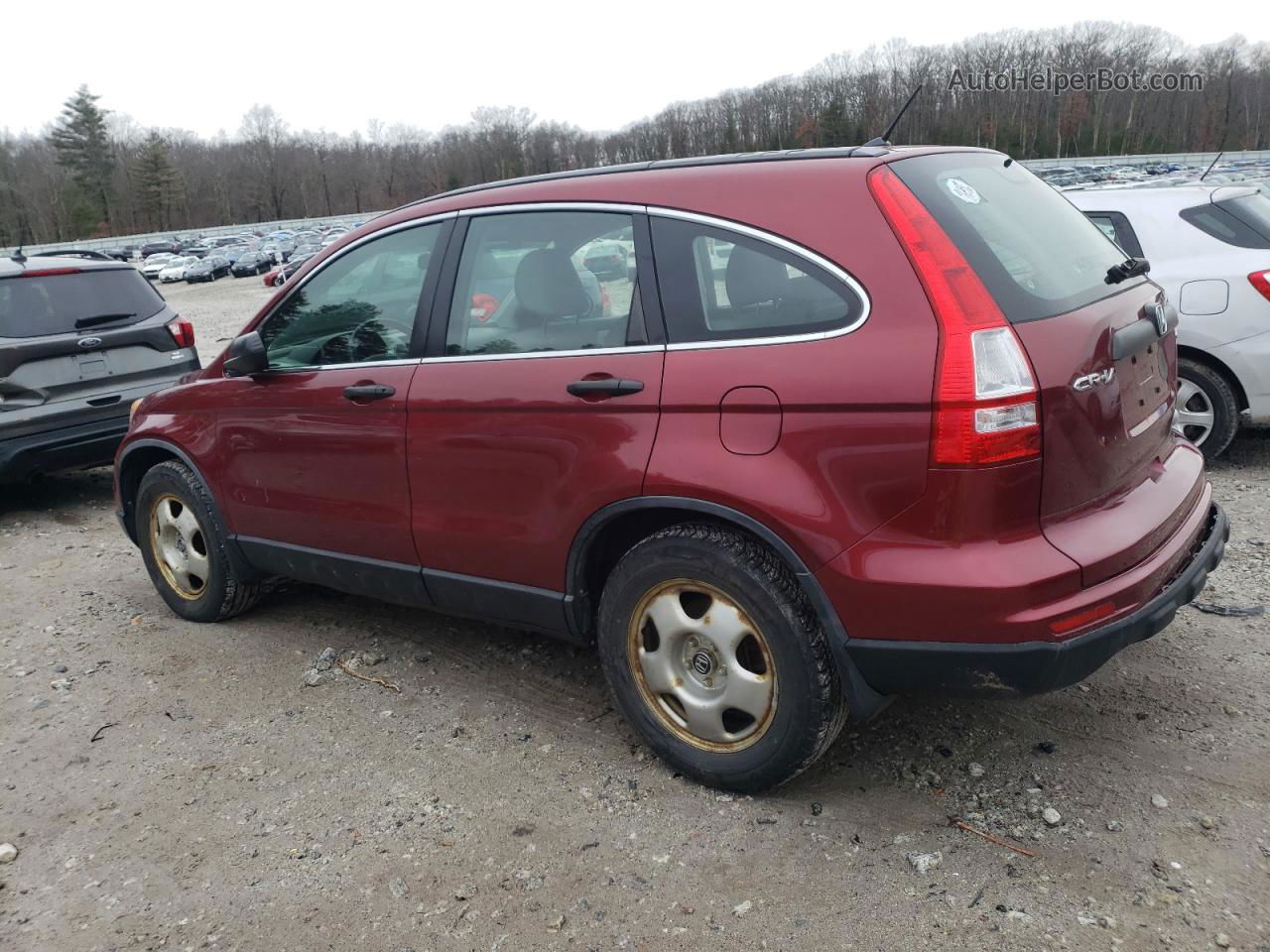 2010 Honda Cr-v Lx Burgundy vin: JHLRE4H30AC002591