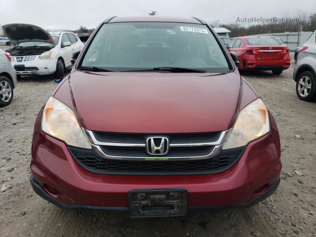 2010 Honda Cr-v Lx Burgundy vin: JHLRE4H30AC002591