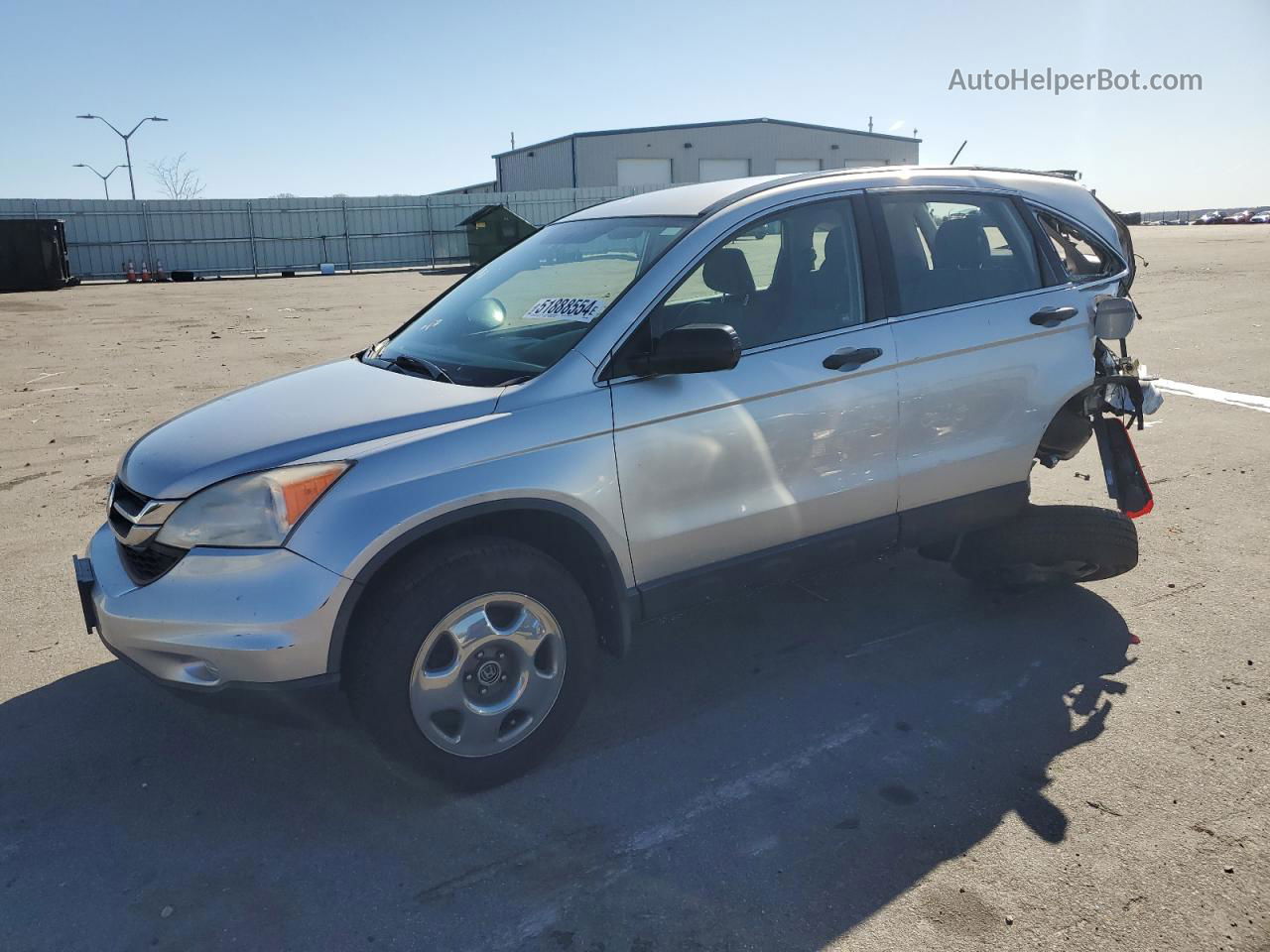 2010 Honda Cr-v Lx Silver vin: JHLRE4H39AC011645