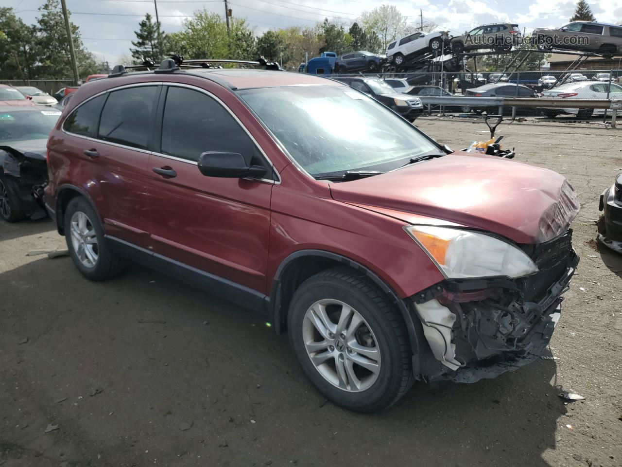 2010 Honda Cr-v Ex Red vin: JHLRE4H54AC000327