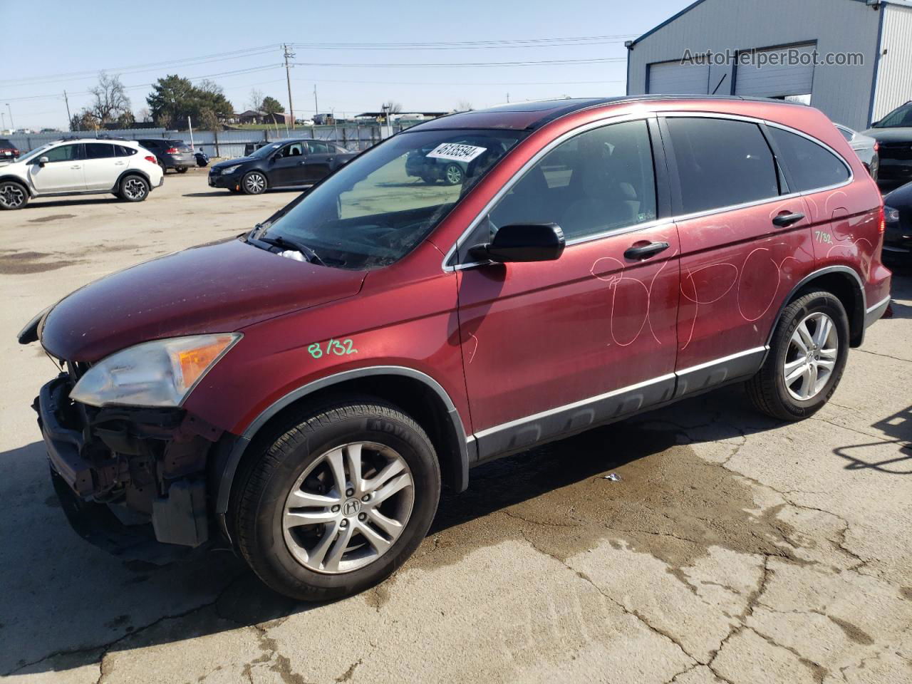 2010 Honda Cr-v Ex Maroon vin: JHLRE4H56AC001818