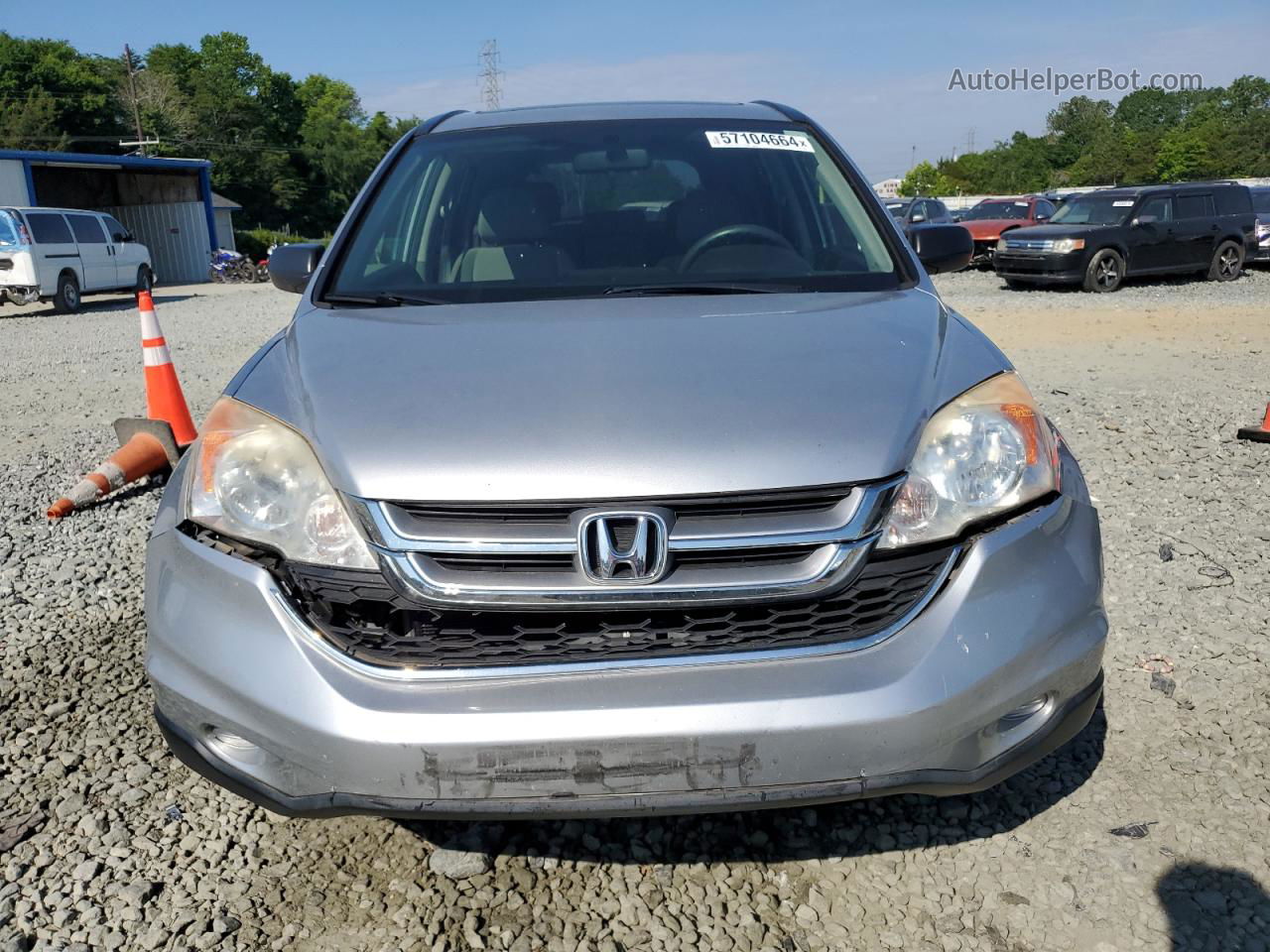 2010 Honda Cr-v Ex Silver vin: JHLRE4H57AC004744