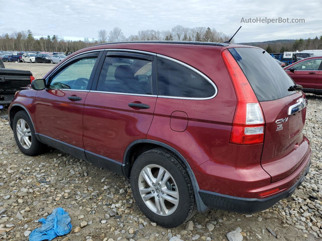 2010 Honda Cr-v Ex Burgundy vin: JHLRE4H58AC016000