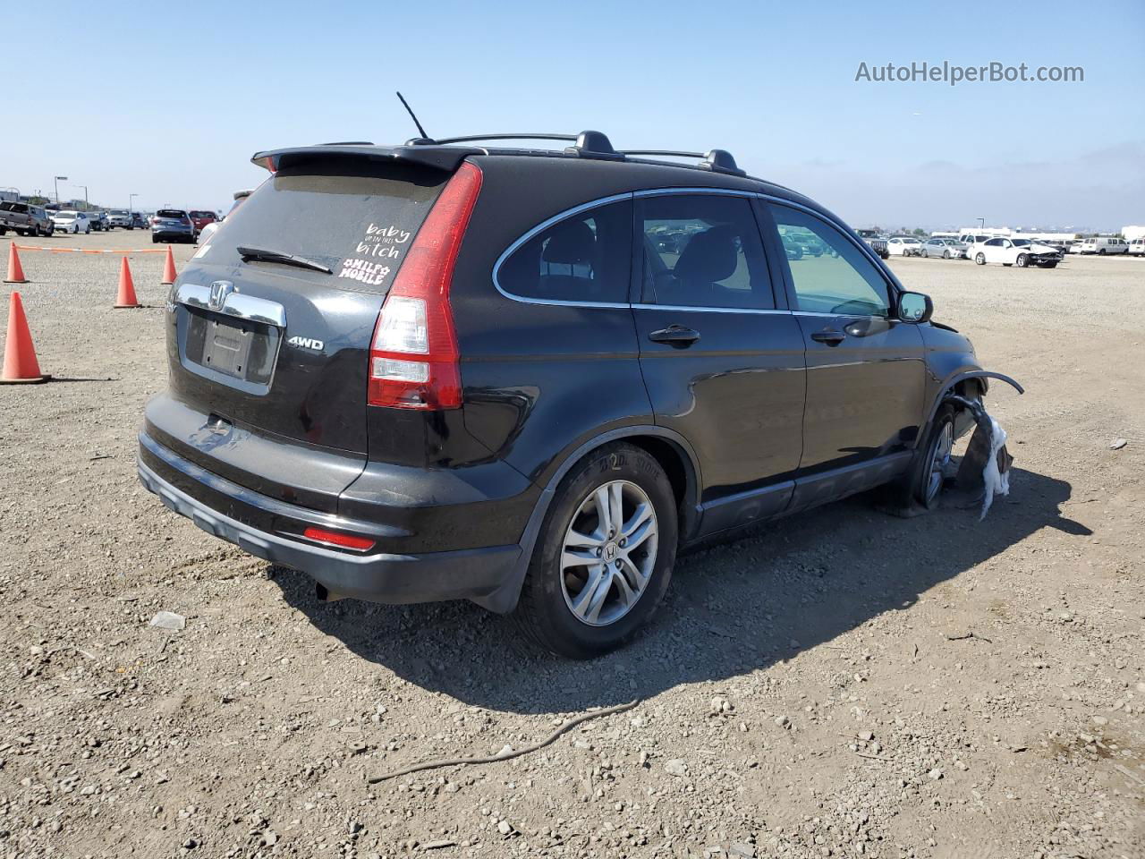 2010 Honda Cr-v Exl Black vin: JHLRE4H7XAC011124