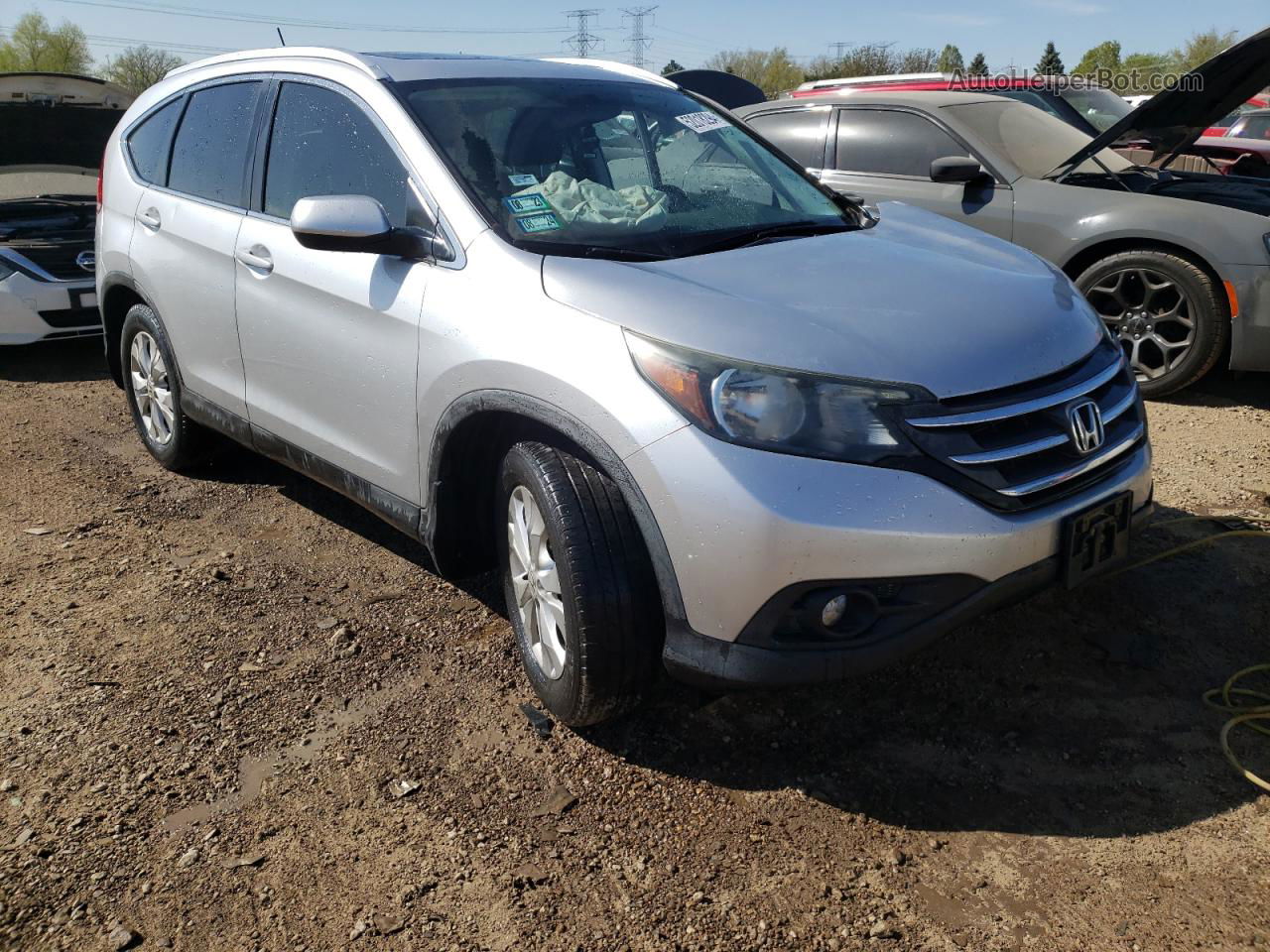 2012 Honda Cr-v Exl Silver vin: JHLRM3H79CC011180