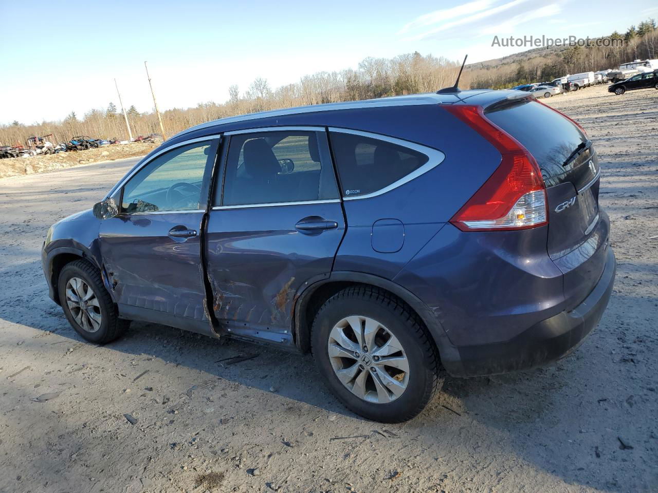 2012 Honda Cr-v Exl Blue vin: JHLRM4H70CC015530