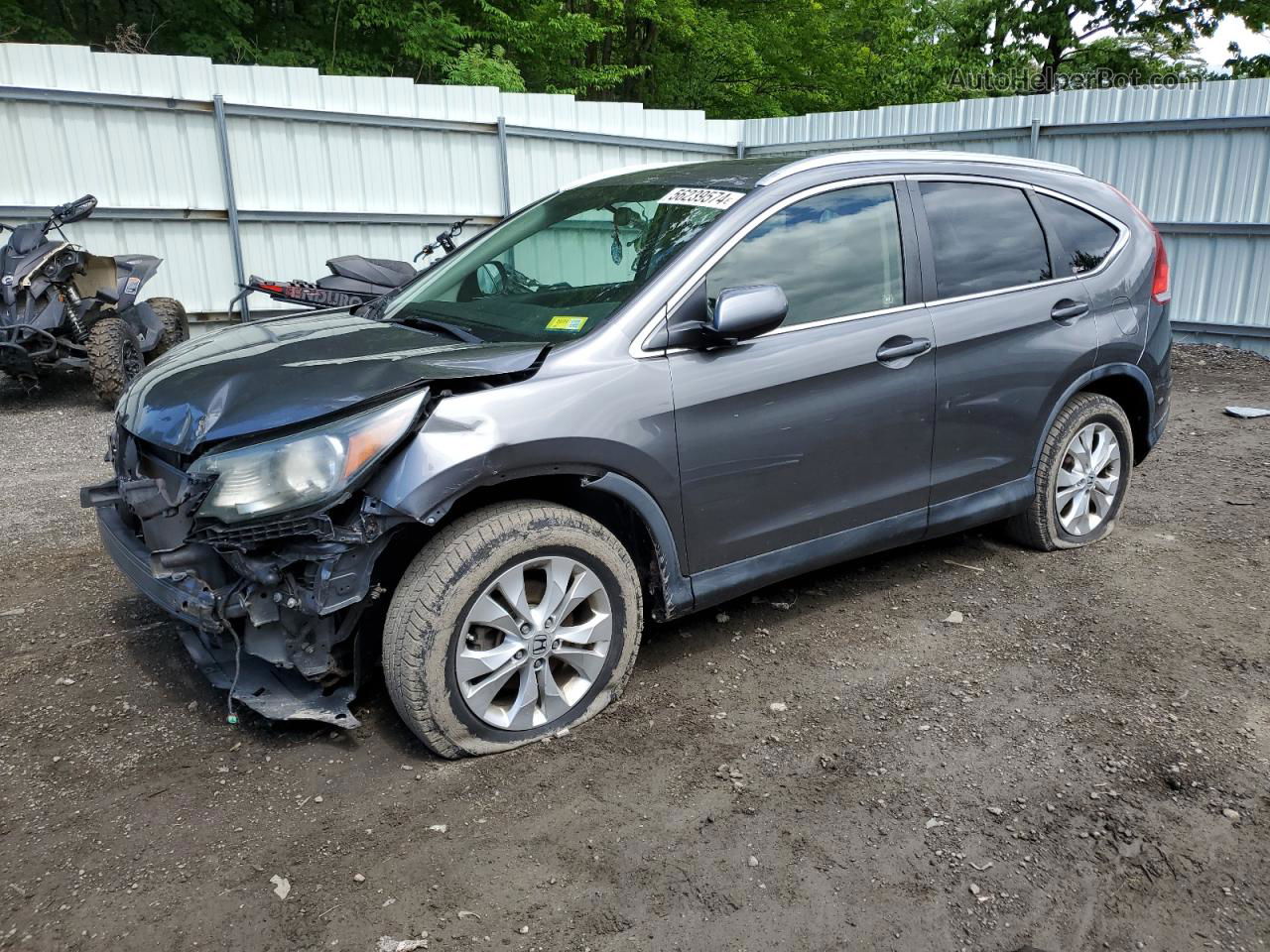 2012 Honda Cr-v Exl Серый vin: JHLRM4H72CC010331