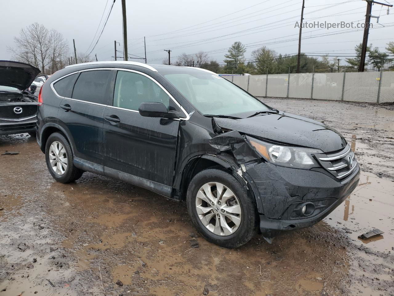 2012 Honda Cr-v Exl Black vin: JHLRM4H73CC028577