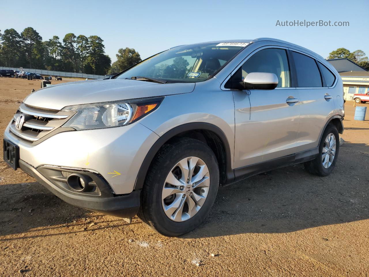 2012 Honda Cr-v Exl Silver vin: JHLRM4H74CC013022