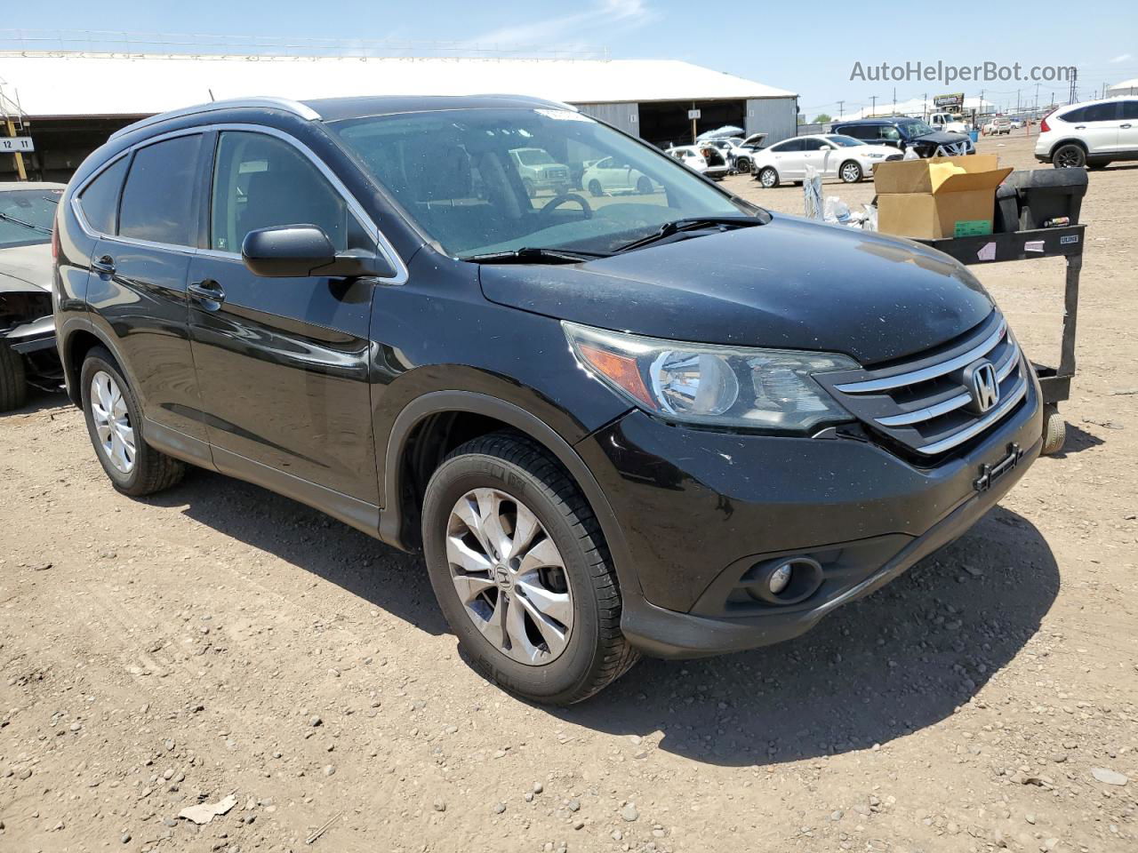 2012 Honda Cr-v Exl Black vin: JHLRM4H74CC027504