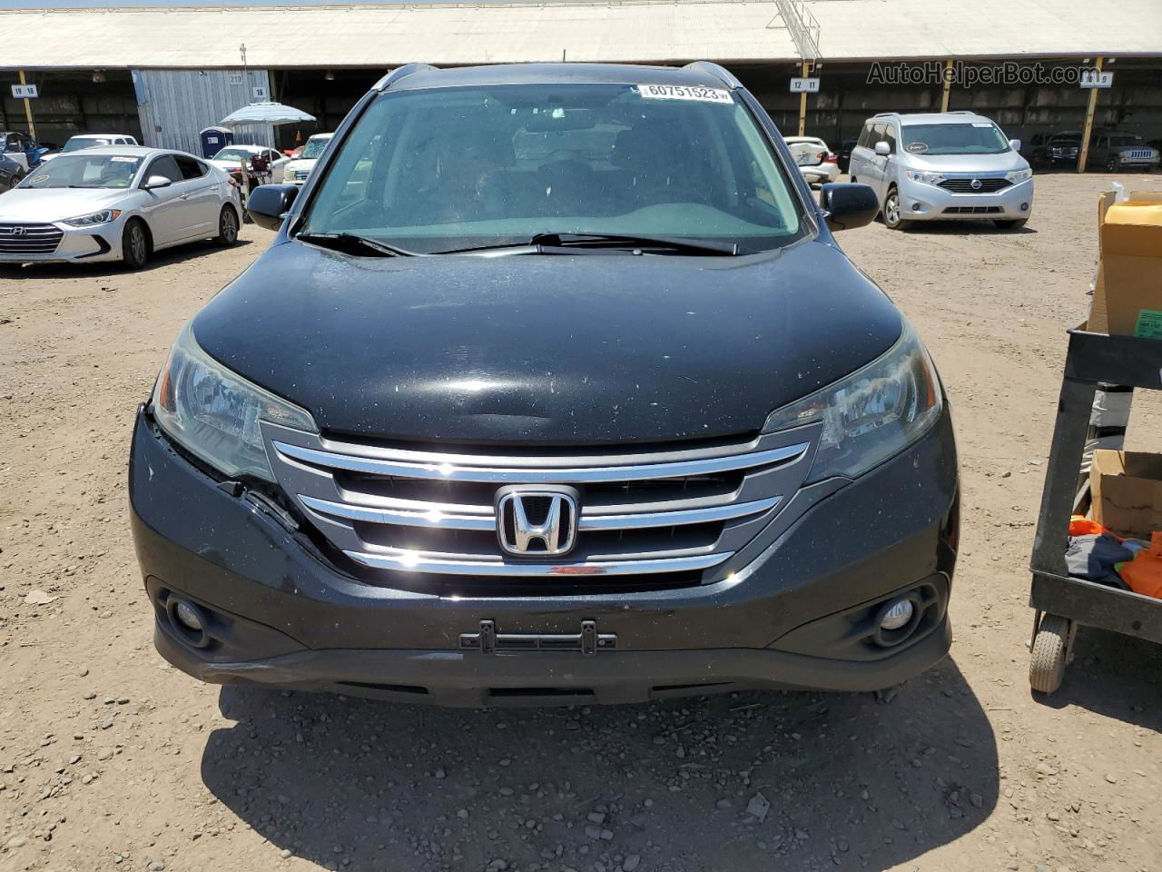 2012 Honda Cr-v Exl Black vin: JHLRM4H74CC027504