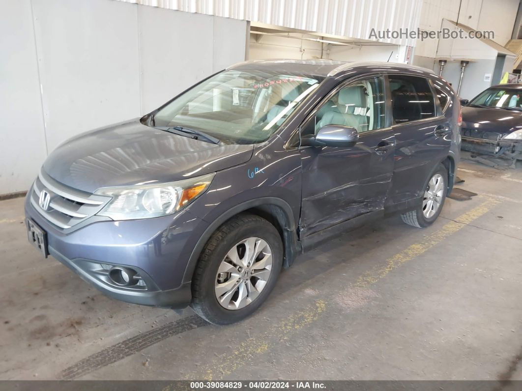 2012 Honda Cr-v Ex-l Blue vin: JHLRM4H75CC013627