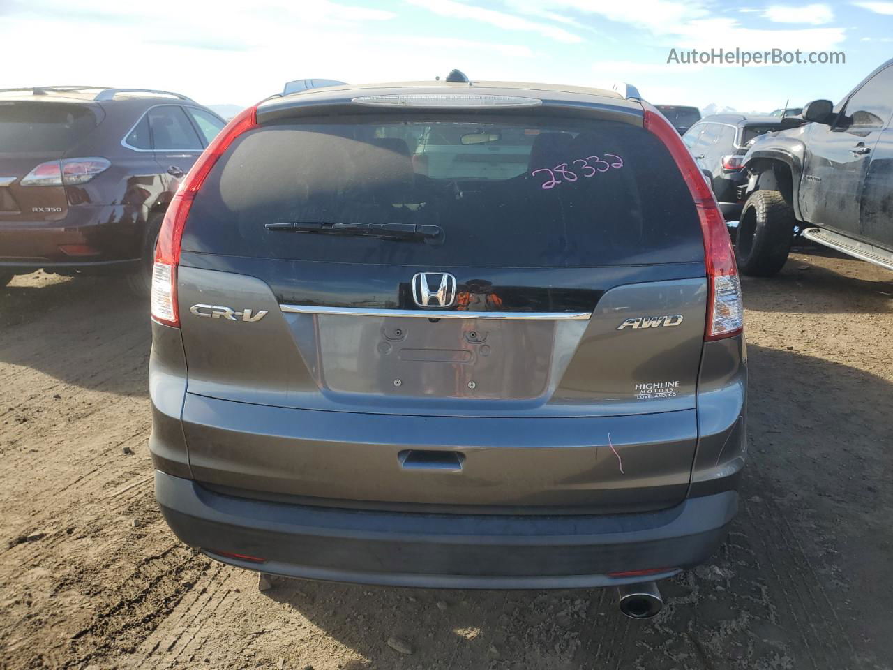 2012 Honda Cr-v Exl Gray vin: JHLRM4H76CC003477