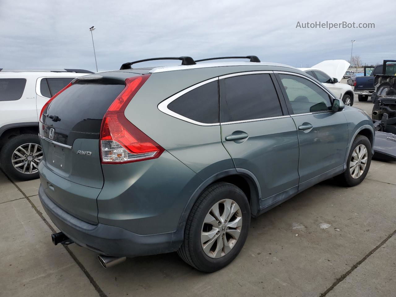 2012 Honda Cr-v Exl Teal vin: JHLRM4H76CC026161