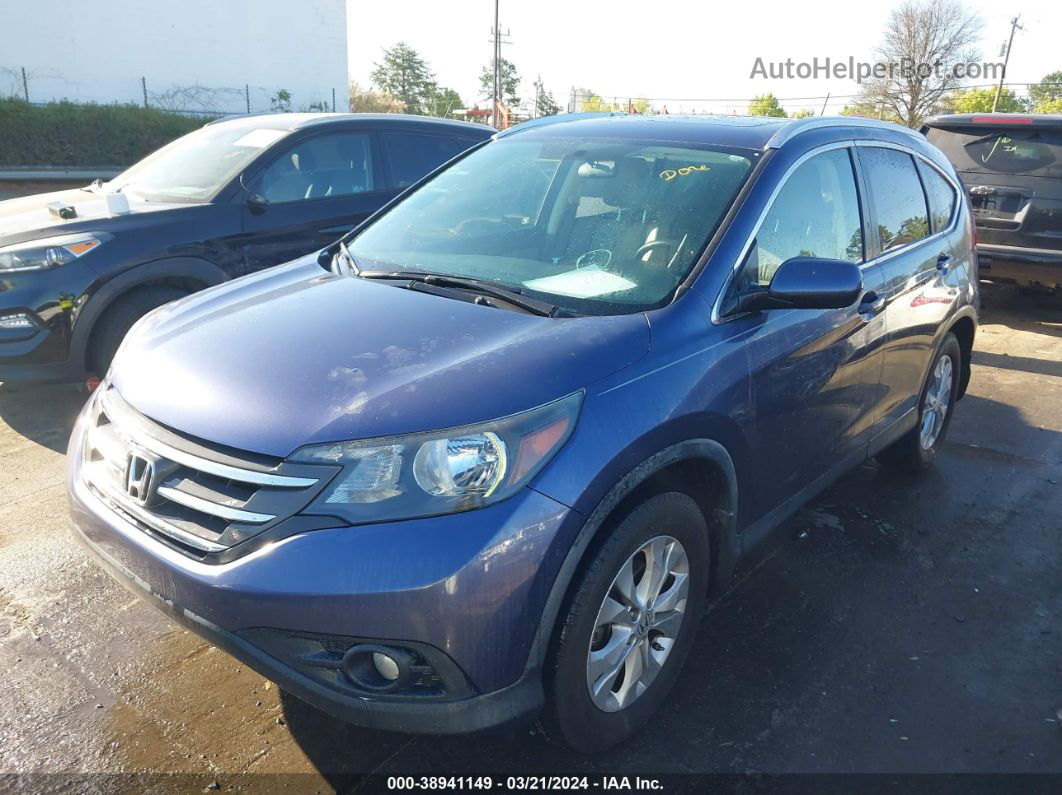 2012 Honda Cr-v Ex-l Blue vin: JHLRM4H77CC005402