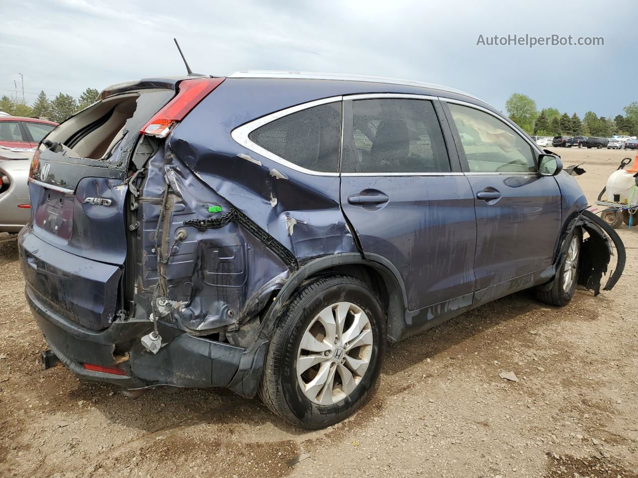 2012 Honda Cr-v Exl Blue vin: JHLRM4H77CC013791