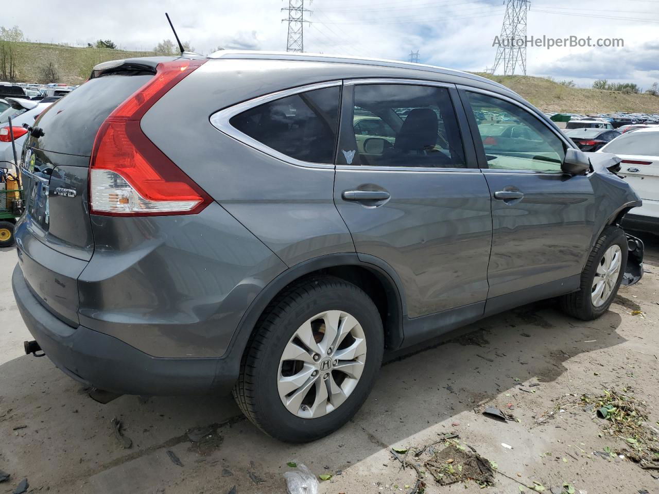 2012 Honda Cr-v Exl Charcoal vin: JHLRM4H77CC026282