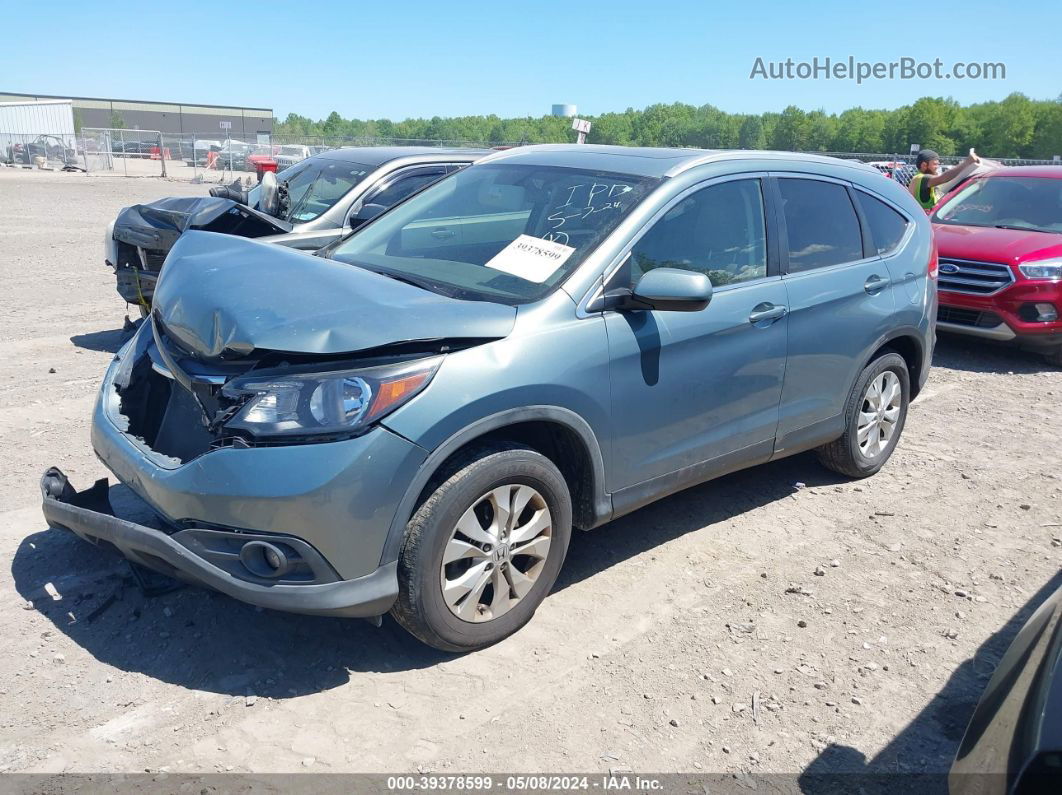 2012 Honda Cr-v Ex-l Blue vin: JHLRM4H7XCC015910