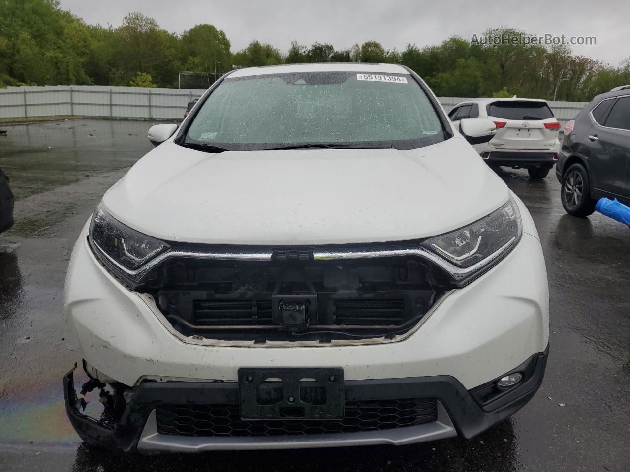 2019 Honda Cr-v Ex White vin: JHLRW2H58KX004831