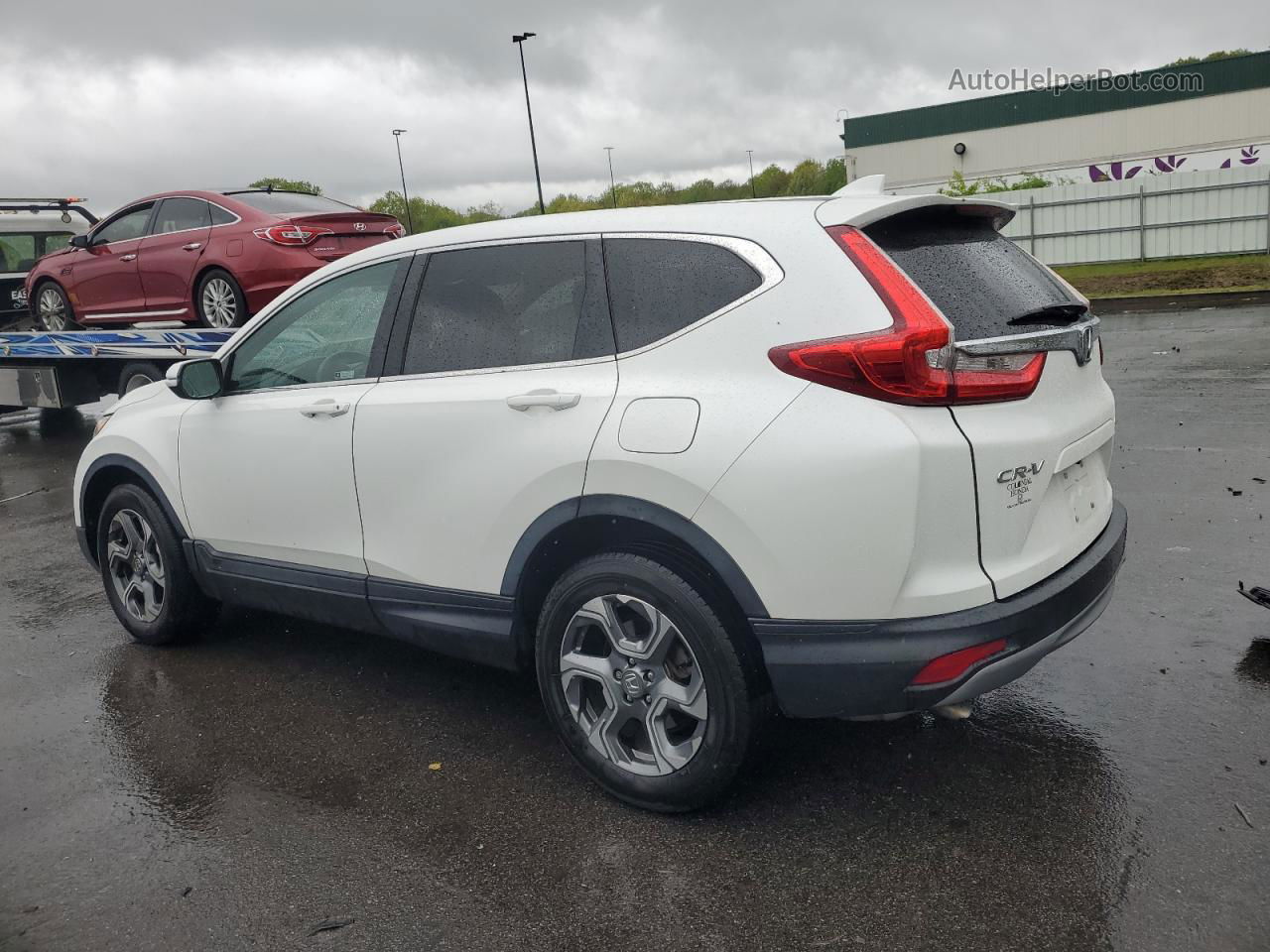 2019 Honda Cr-v Ex White vin: JHLRW2H58KX004831