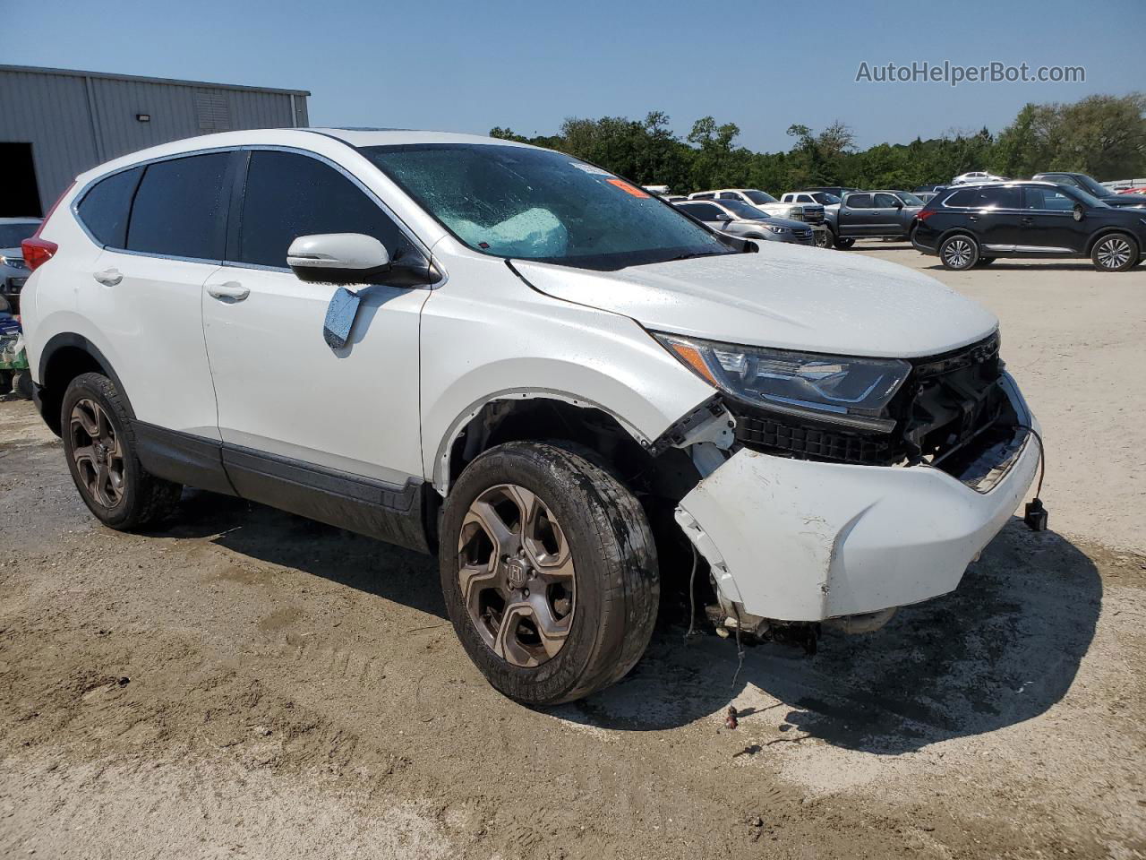 2019 Honda Cr-v Ex Белый vin: JHLRW2H5XKX006032