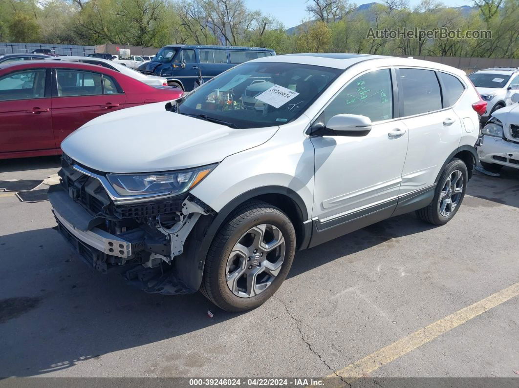 2019 Honda Cr-v Ex-l White vin: JHLRW2H80KX000525