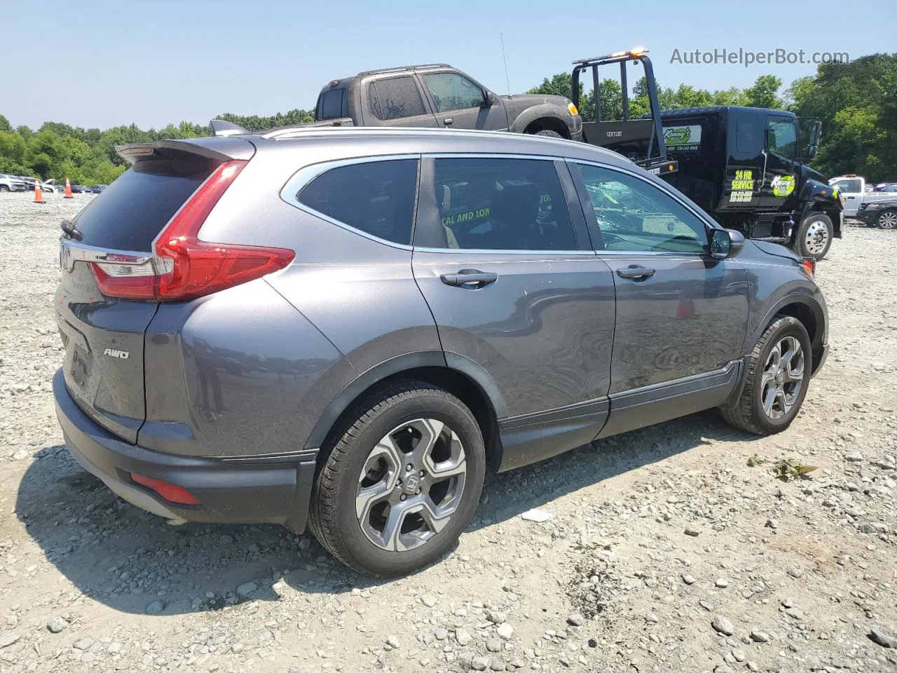 2019 Honda Cr-v Exl Gray vin: JHLRW2H80KX002307