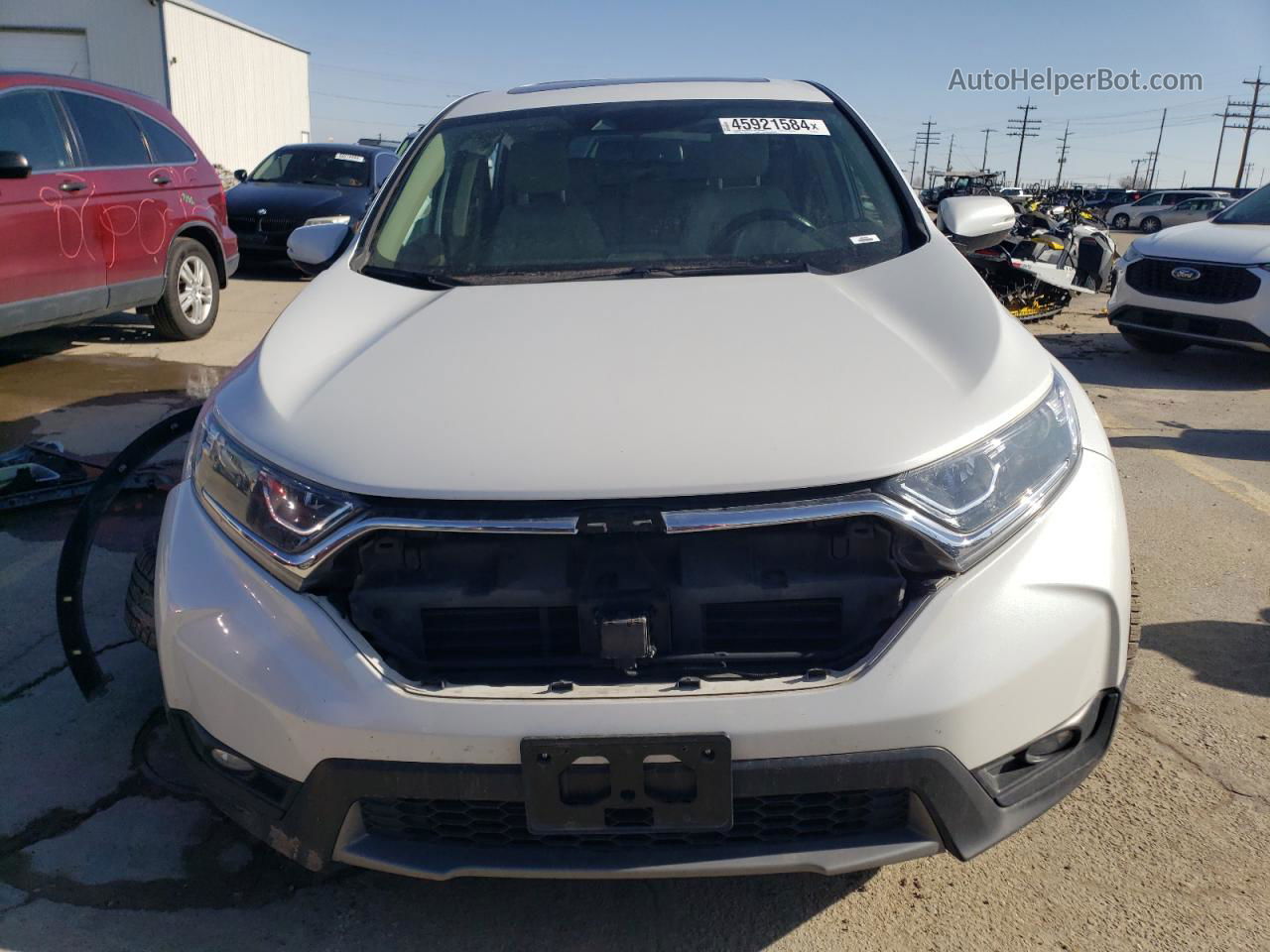 2019 Honda Cr-v Exl White vin: JHLRW2H80KX021472