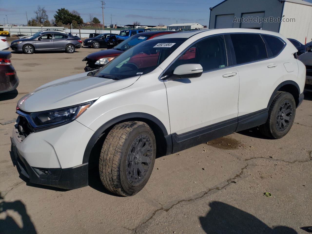 2019 Honda Cr-v Exl White vin: JHLRW2H80KX021472