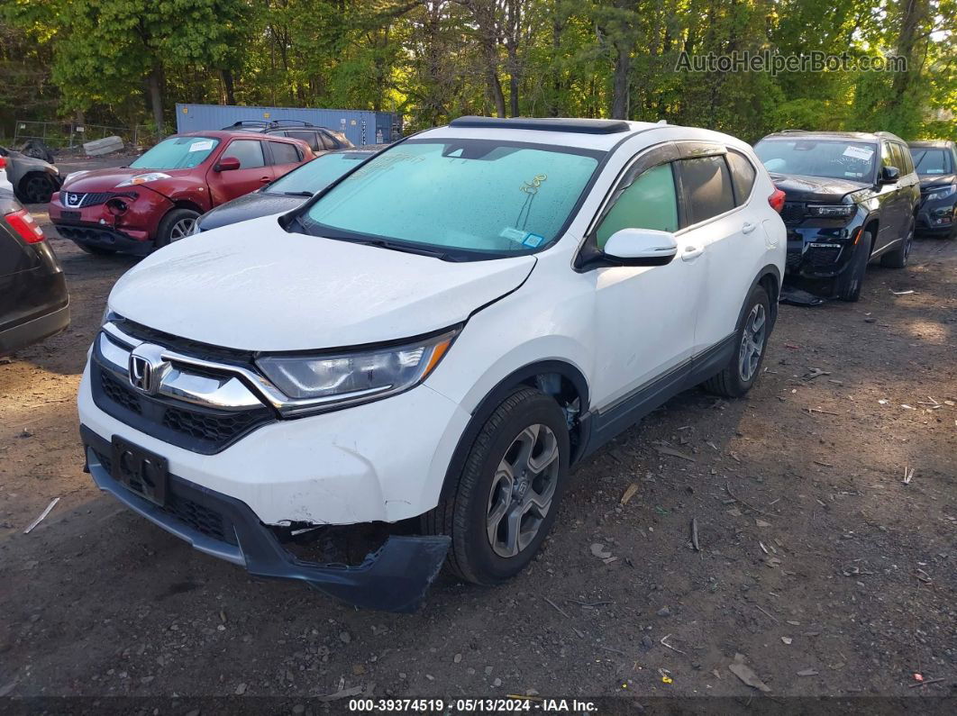 2019 Honda Cr-v Ex-l White vin: JHLRW2H83KX000647