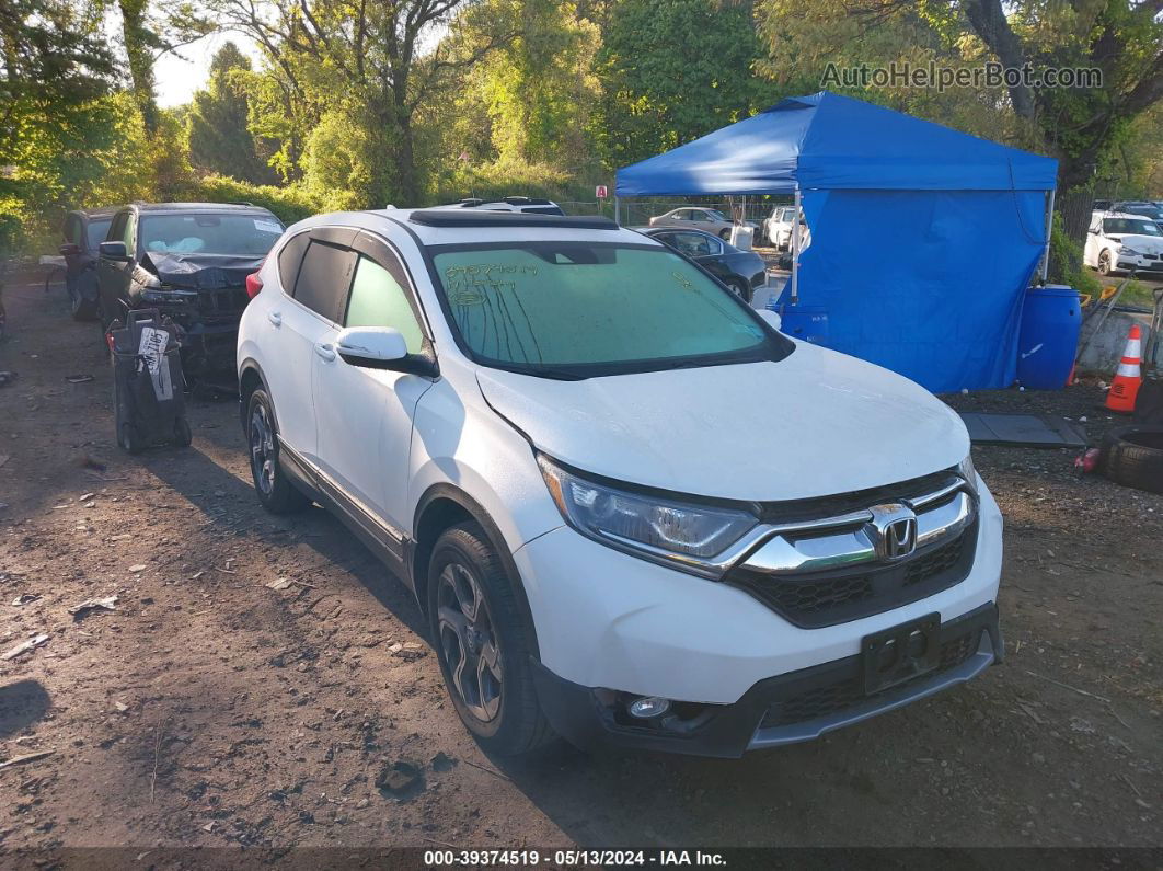 2019 Honda Cr-v Ex-l White vin: JHLRW2H83KX000647