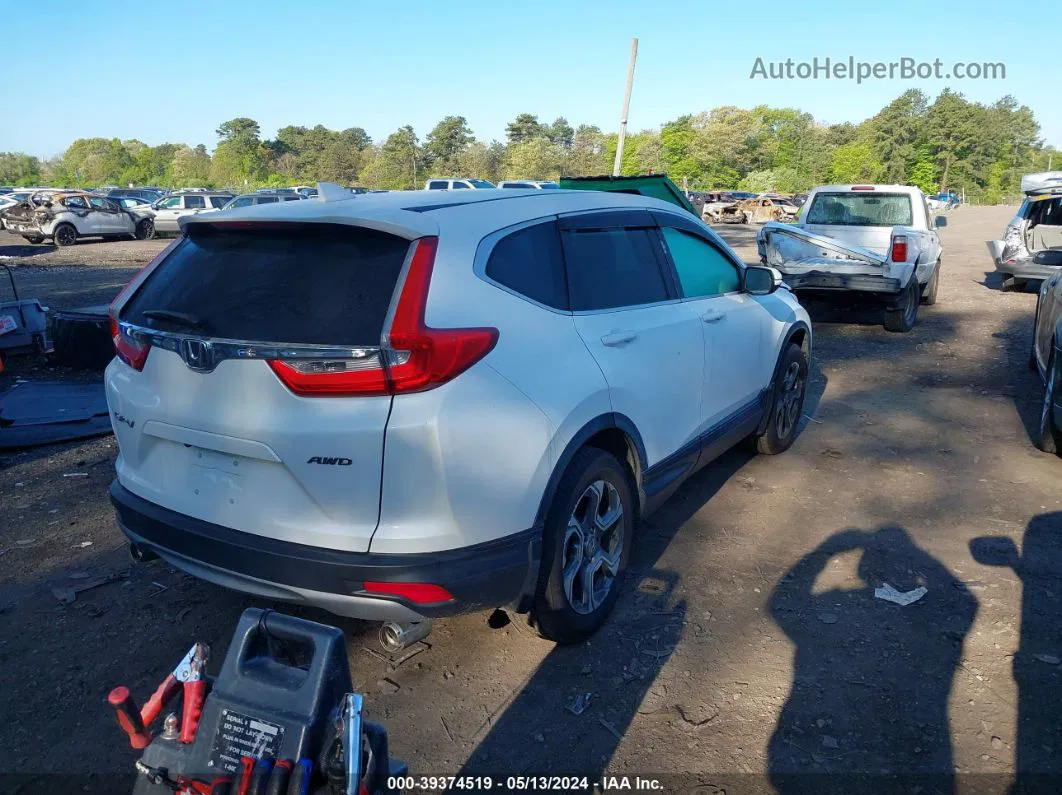 2019 Honda Cr-v Ex-l White vin: JHLRW2H83KX000647