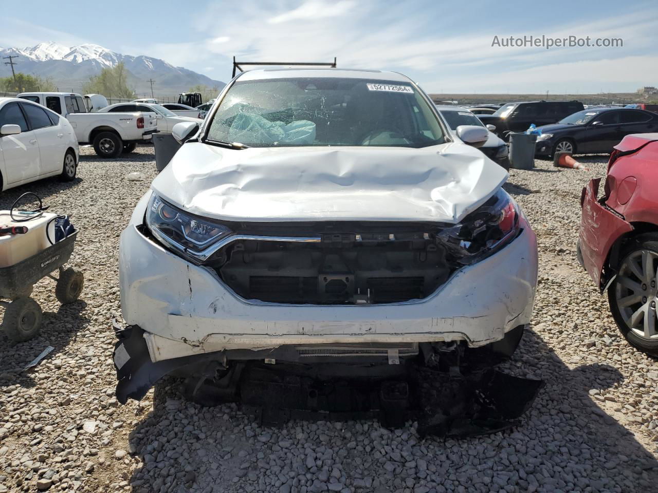 2019 Honda Cr-v Exl White vin: JHLRW2H87KX005639