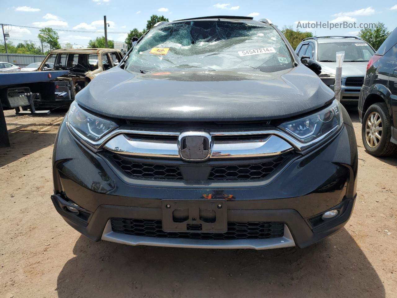 2019 Honda Cr-v Exl Black vin: JHLRW2H87KX020898