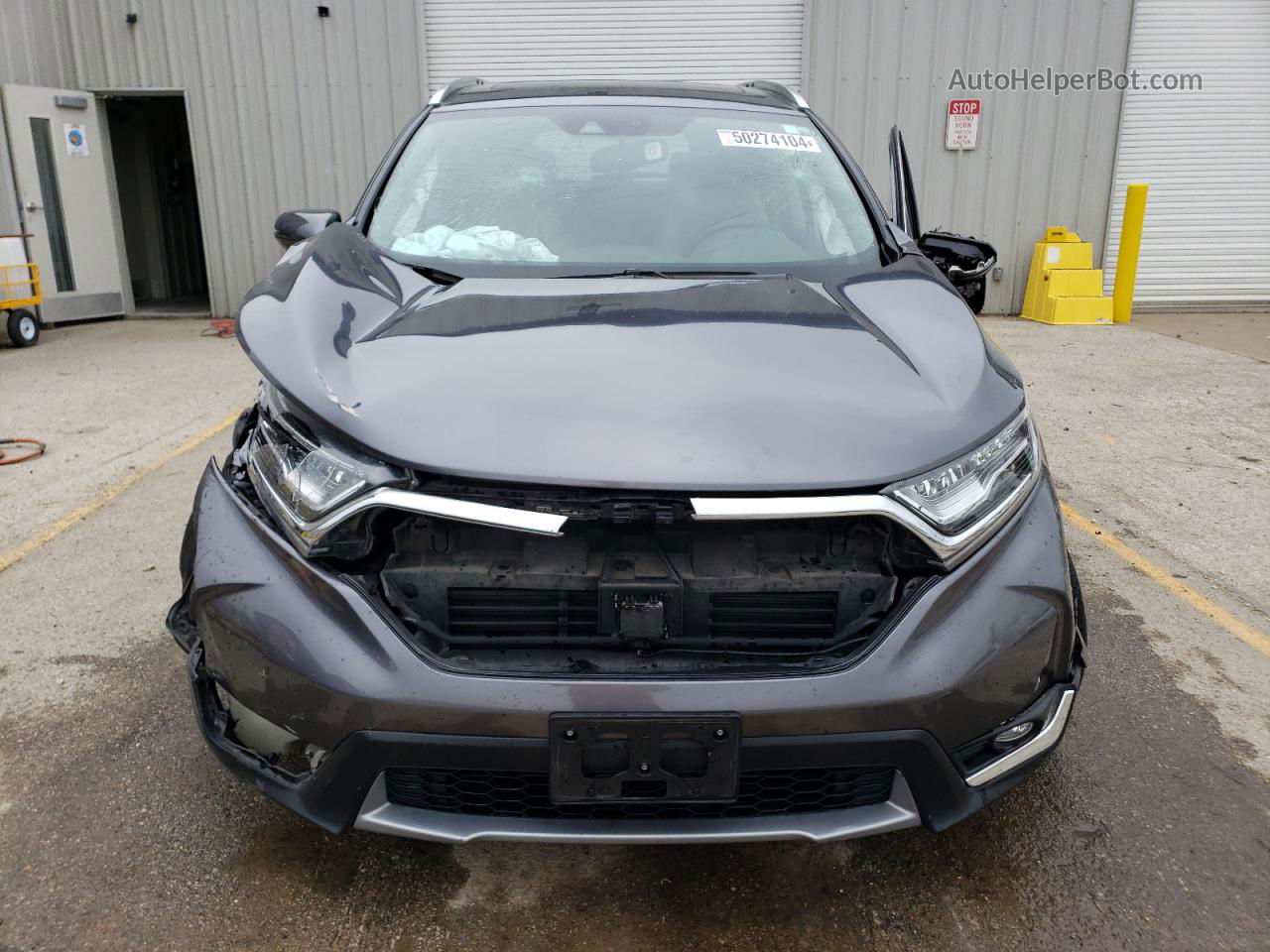 2019 Honda Cr-v Touring Gray vin: JHLRW2H93KX007977