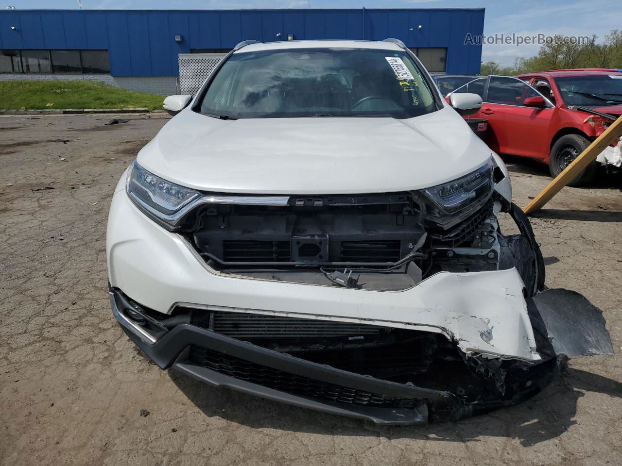 2019 Honda Cr-v Touring White vin: JHLRW2H99KX004730