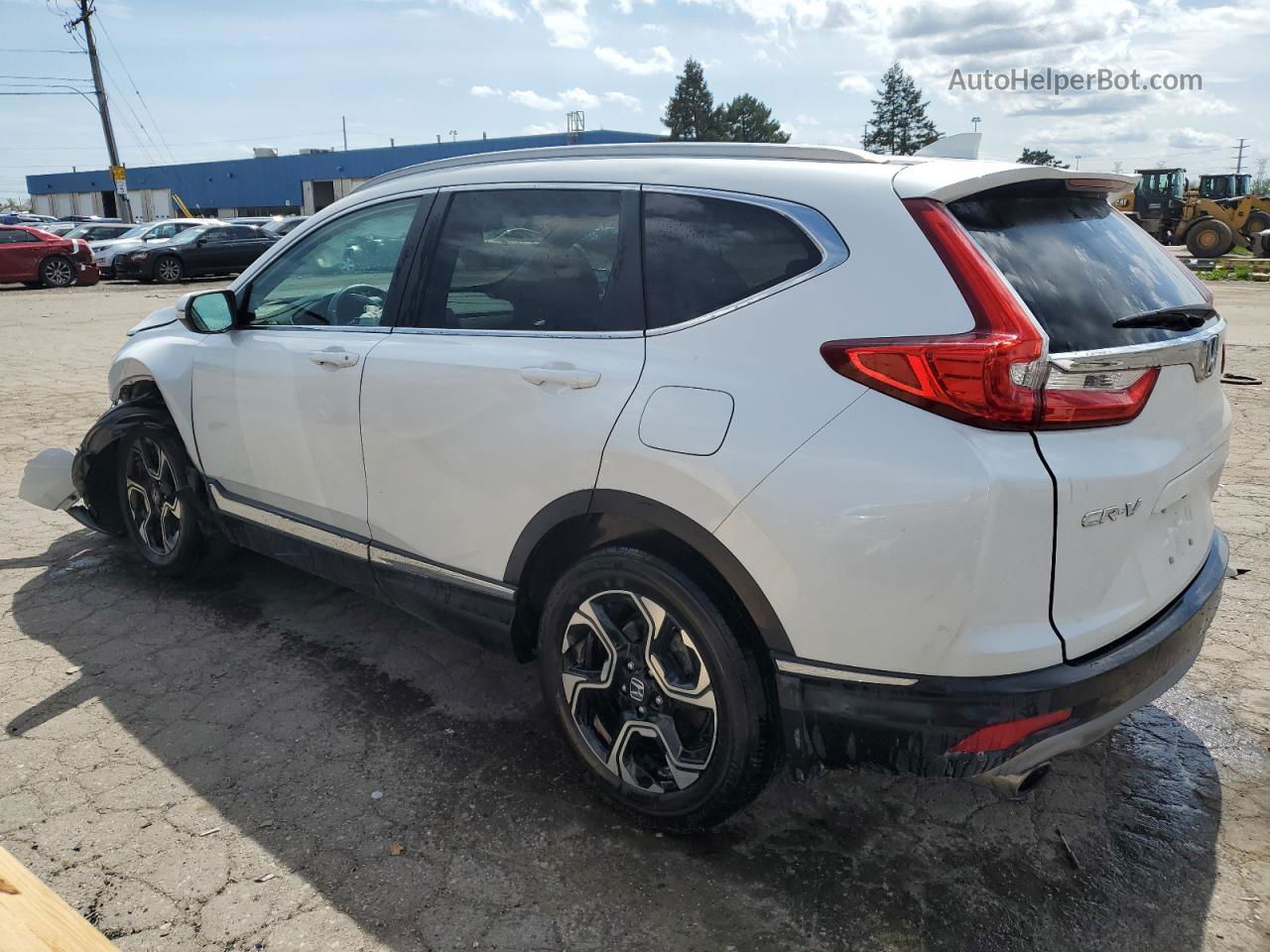 2019 Honda Cr-v Touring White vin: JHLRW2H99KX004730