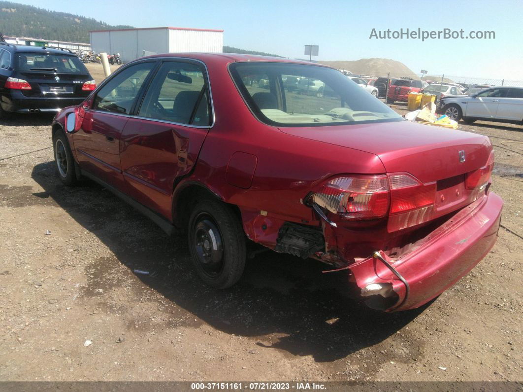 2000 Honda Accord Sdn Se Maroon vin: JHMCG5678YC036229