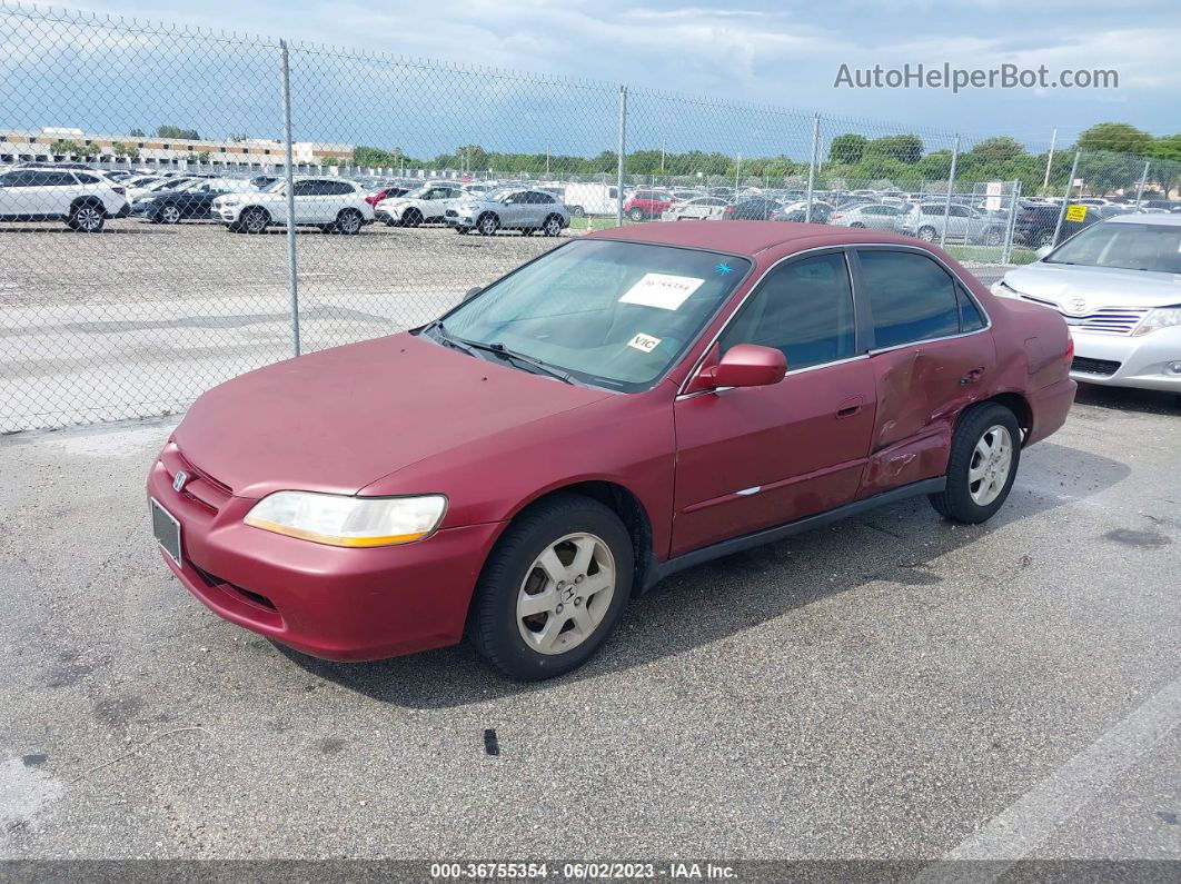 2000 Honda Accord Sdn Se Red vin: JHMCG6699YC020032