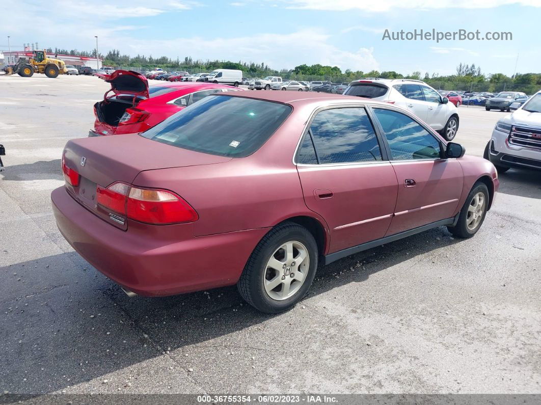 2000 Honda Accord Sdn Se Red vin: JHMCG6699YC020032