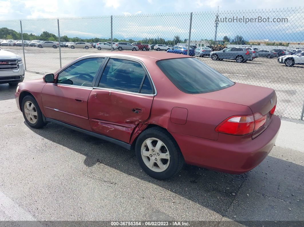 2000 Honda Accord Sdn Se Red vin: JHMCG6699YC020032