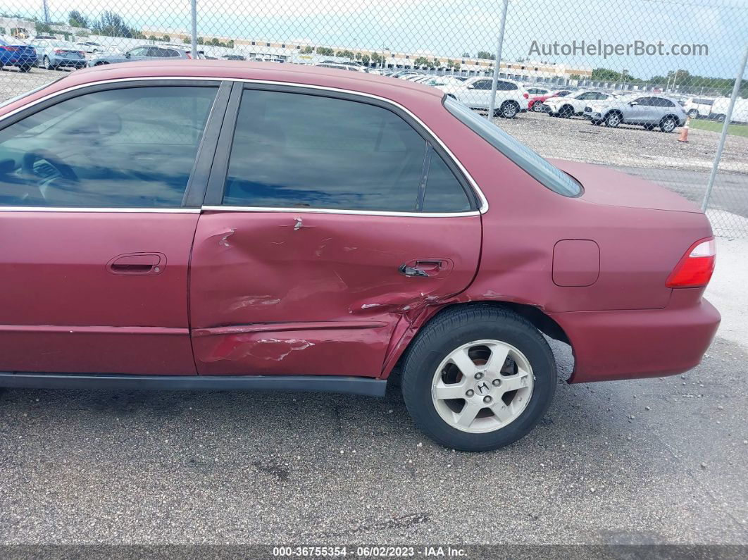 2000 Honda Accord Sdn Se Red vin: JHMCG6699YC020032