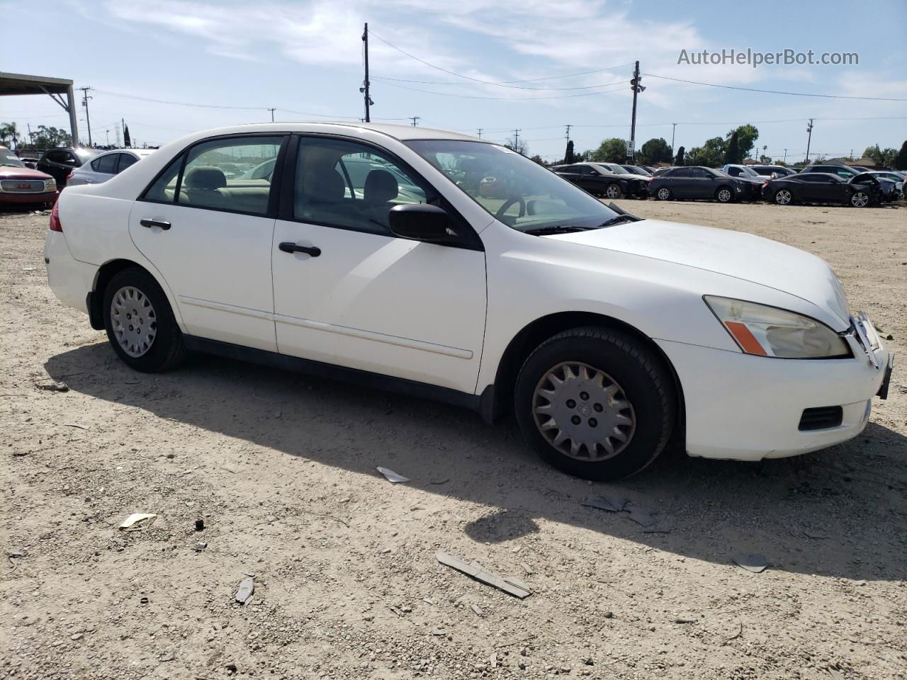 2007 Honda Accord Value White vin: JHMCM56177C012362