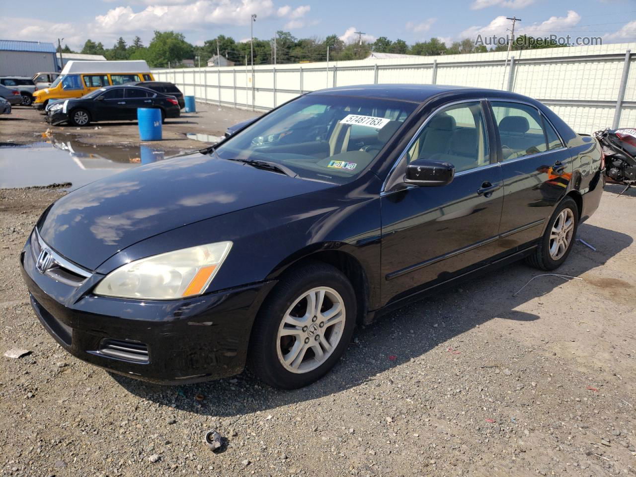 2007 Honda Accord Se Black vin: JHMCM56327C019799