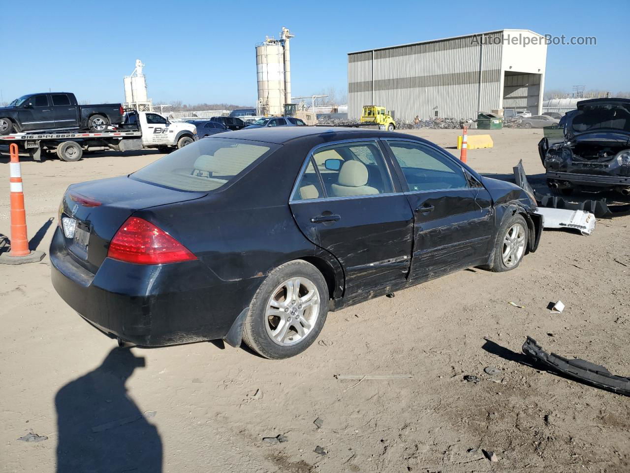 2007 Honda Accord Se Black vin: JHMCM56367C019787