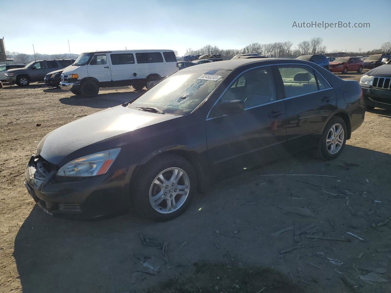 2007 Honda Accord Se Black vin: JHMCM56367C019787