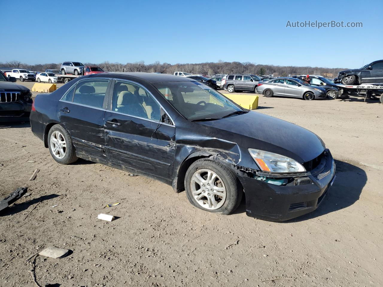 2007 Honda Accord Se Черный vin: JHMCM56367C019787