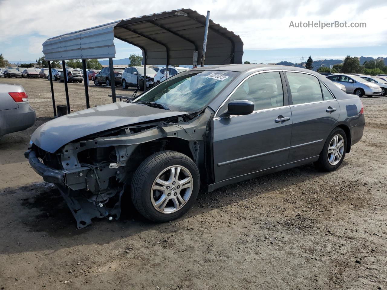 2007 Honda Accord Se Charcoal vin: JHMCM56387C003641