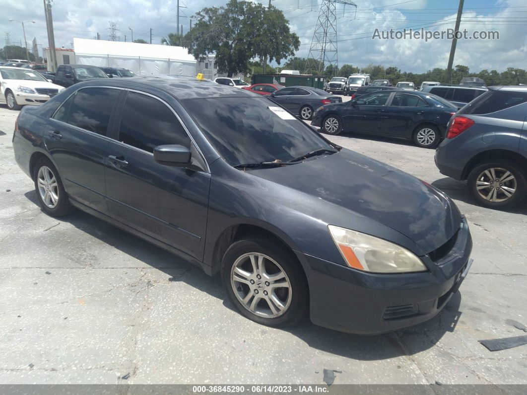 2007 Honda Accord 2.4 Se Gray vin: JHMCM56387C019905